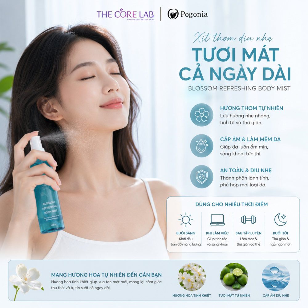 Xịt thơm cơ thể Blossom Refreshing Body Mist