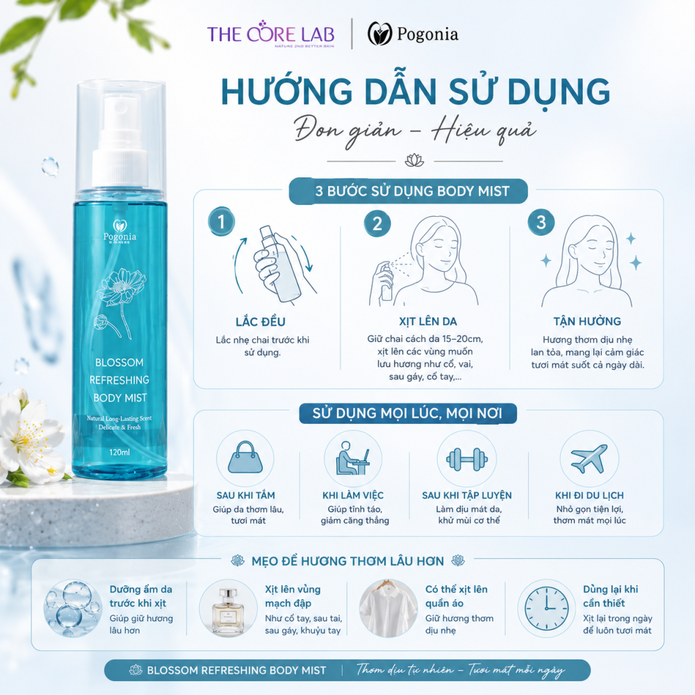 Xịt thơm cơ thể Blossom Refreshing Body Mist