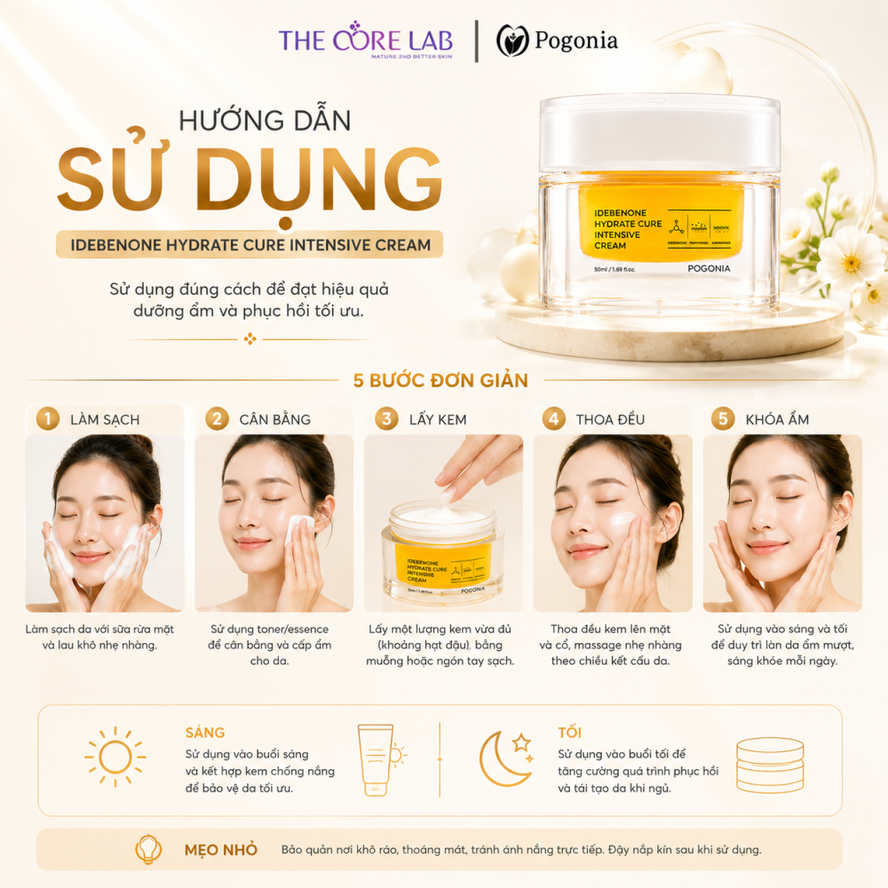 Kem dưỡng ẩm chuyên sâu Idebenone Hydrate Cure Intensive Cream