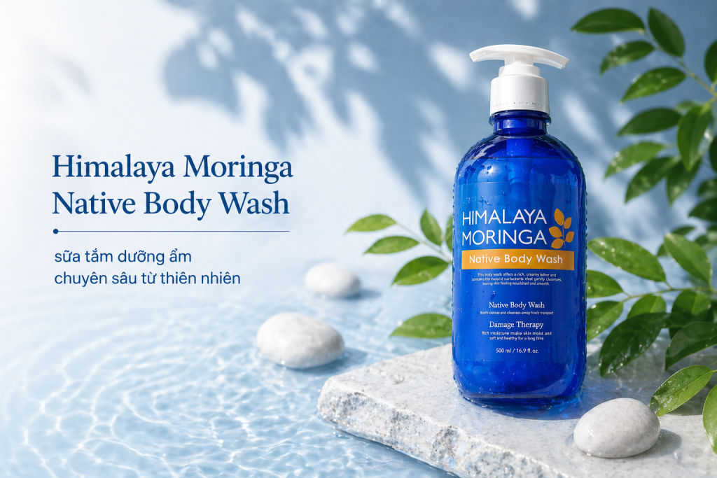 Himalaya Moringa Native Body Wash - sữa tắm dưỡng ẩm chuyên sâu từ thiên nhiên
