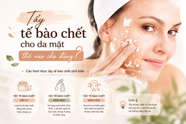 Tẩy tế bào chết cho da mặt thế nào cho đúng