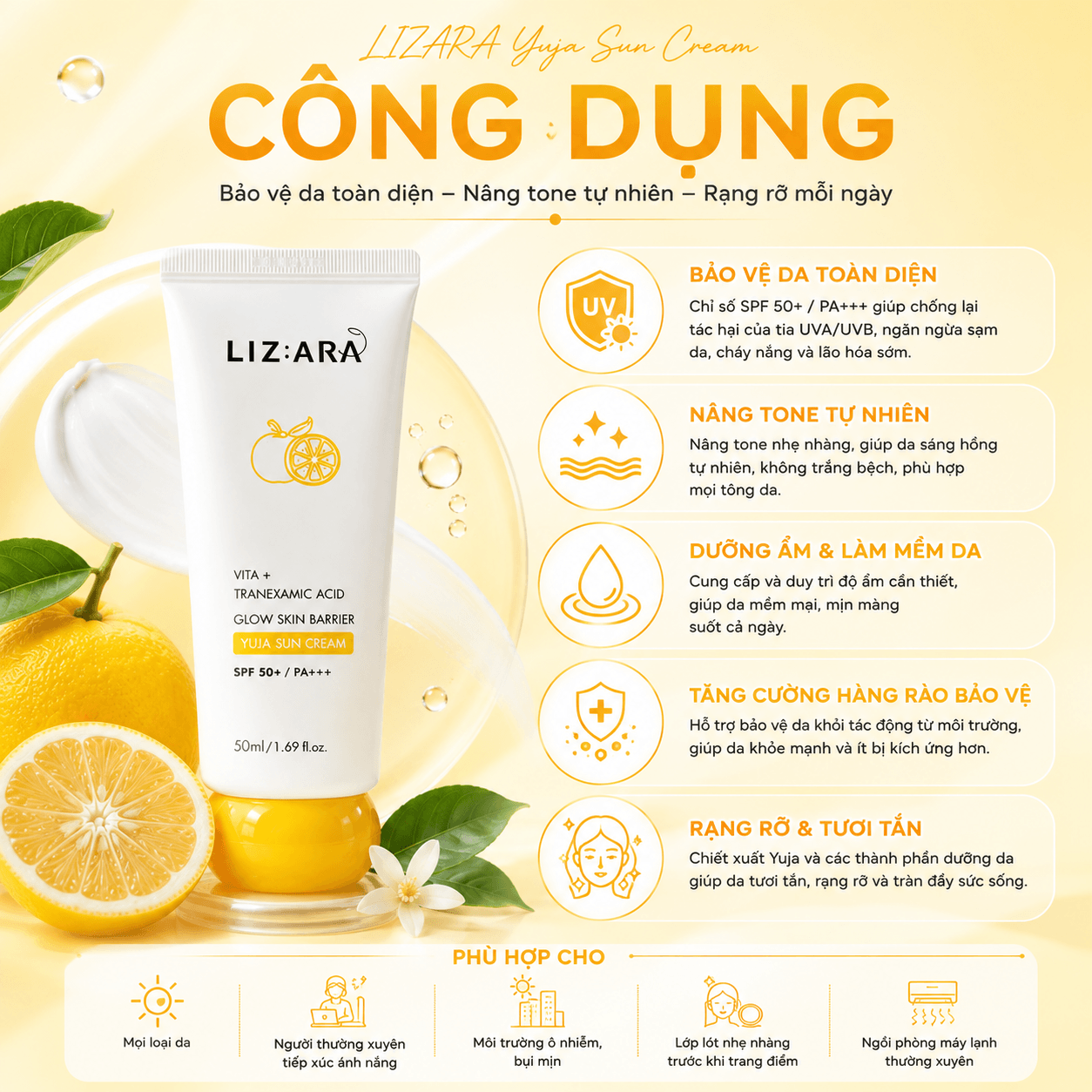 Kem Mắt LIZARA Yuja Glow Skin Barrier2 (1)