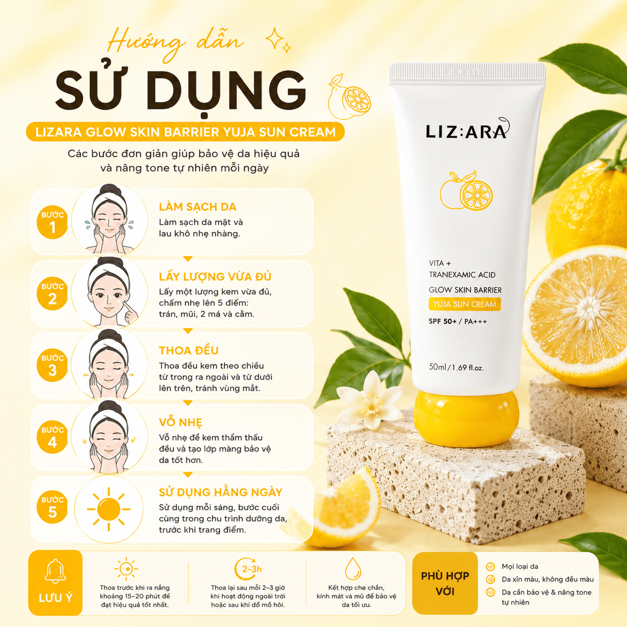Kem Mắt LIZARA Yuja Glow Skin Barrier3 (1)