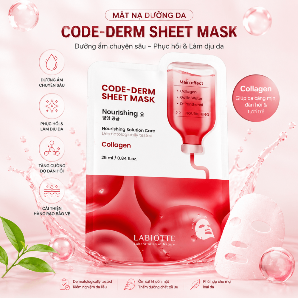 Mặt Nạ Giấy Labiotte CODE-DERM Collagen (1)