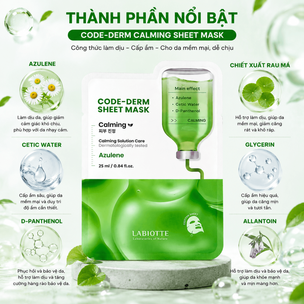 Mặt Nạ Labiotte CODE-DERM Calming Azulene1 (1)