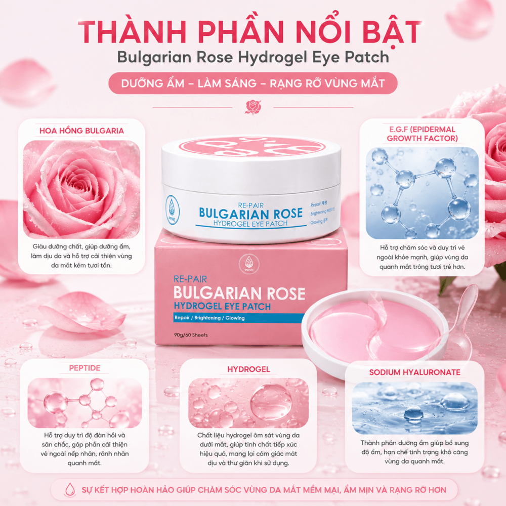 Mặt Nạ Mắt Bulgarian Rose Hydrogel1 (1)