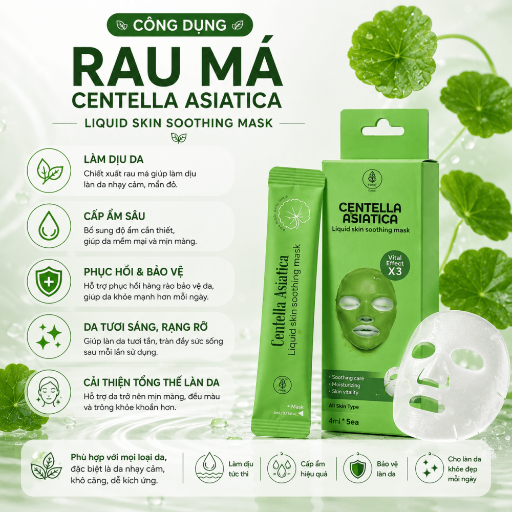 Mặt Nạ Tinh Chất Rau Má Centella Asiatica2 (1)