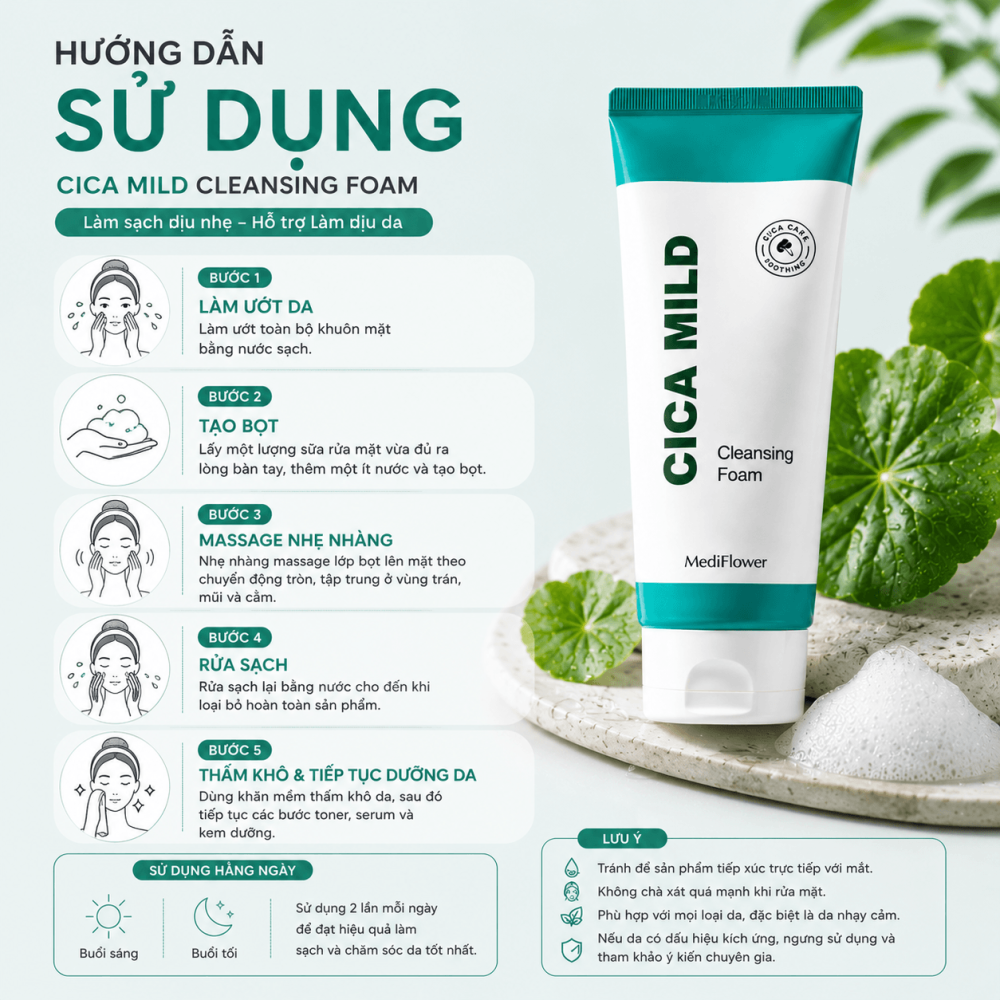 Sữa Rửa Mặt CICA MILD Cleansing Foam3 (1)