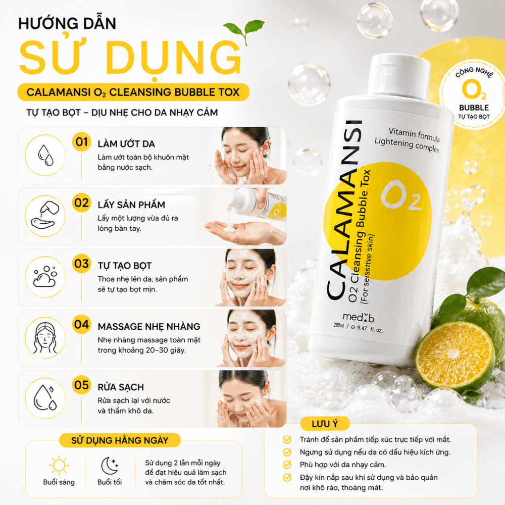 Sữa Rửa Mặt Calamansi O₂ Cleansing Bubble Tox3 (1)